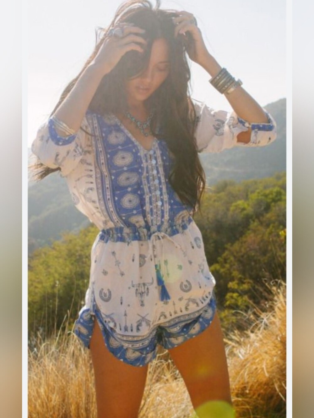 Spell~ Vtg. Coyote Playsuit/Romper - Picture 3 of 12